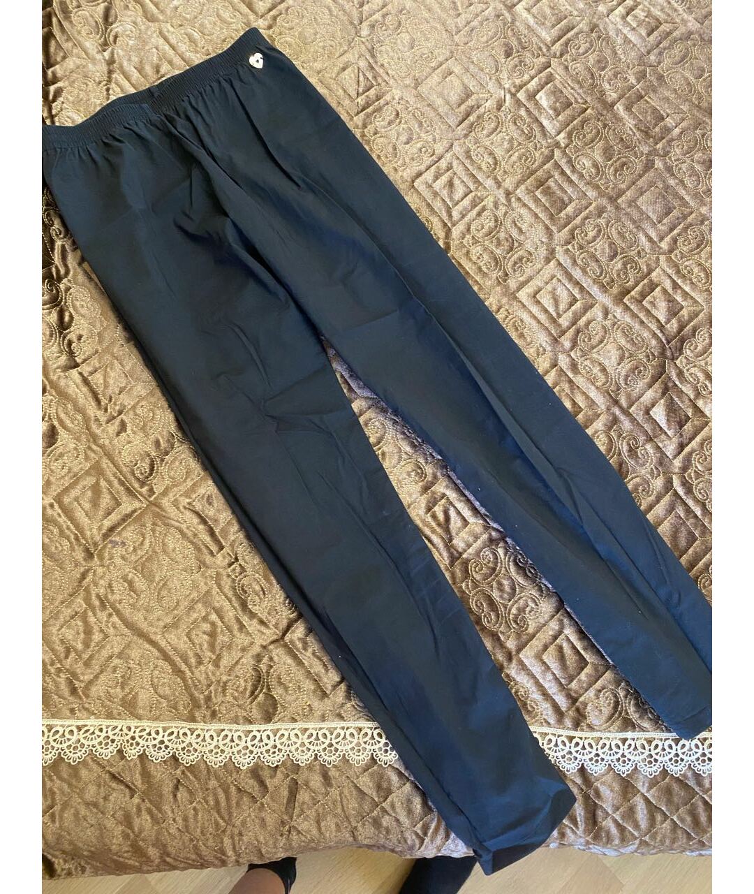TWIN-SET Черные хлопковые брюки узкие, фото 5
