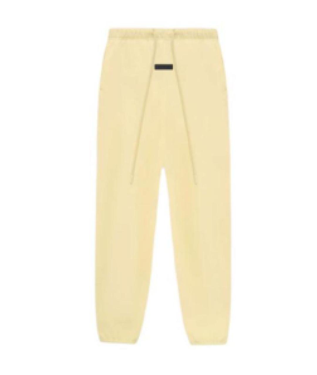 FEAR OF GOD ESSENTIALS Желтые хлопковые повседневные брюки, фото 1