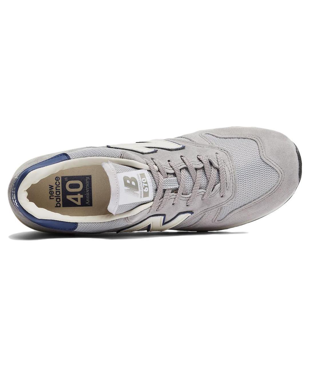 NEW BALANCE Серые низкие кроссовки / кеды, фото 5