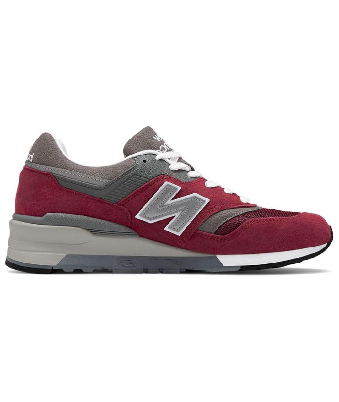 NEW BALANCE Бордовые низкие кроссовки / кеды, фото 1