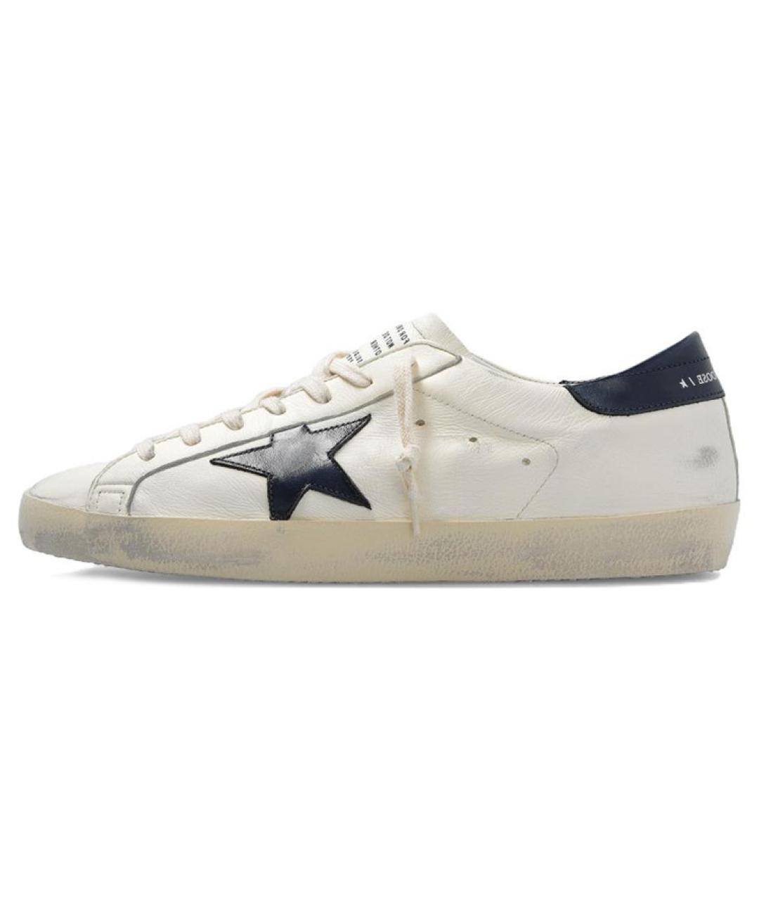 GOLDEN GOOSE DELUXE BRAND Белые кожаные низкие кроссовки / кеды, фото 2