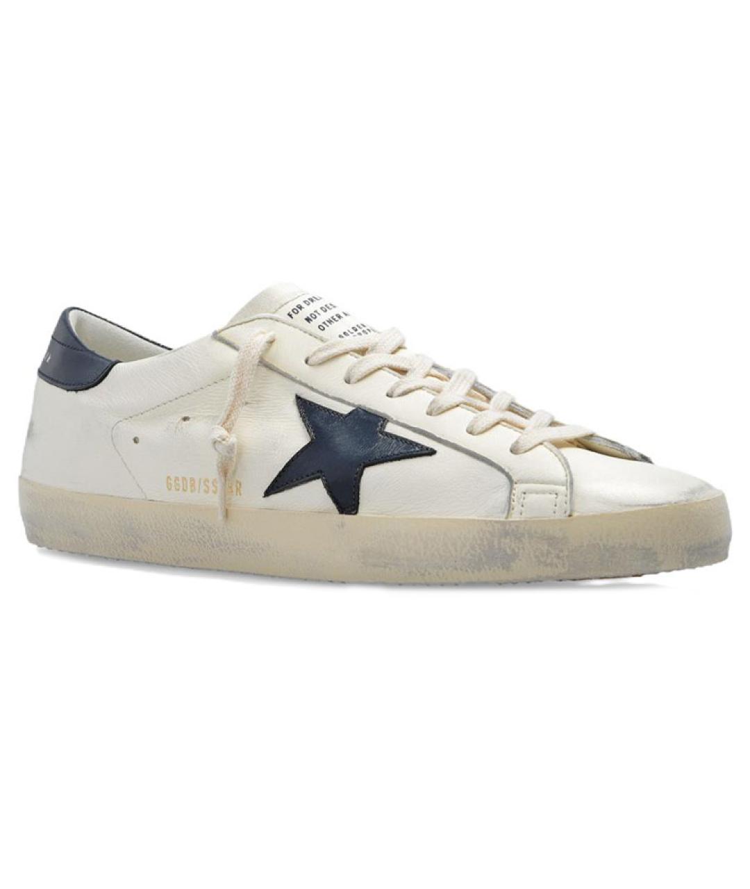 GOLDEN GOOSE DELUXE BRAND Белые кожаные низкие кроссовки / кеды, фото 3