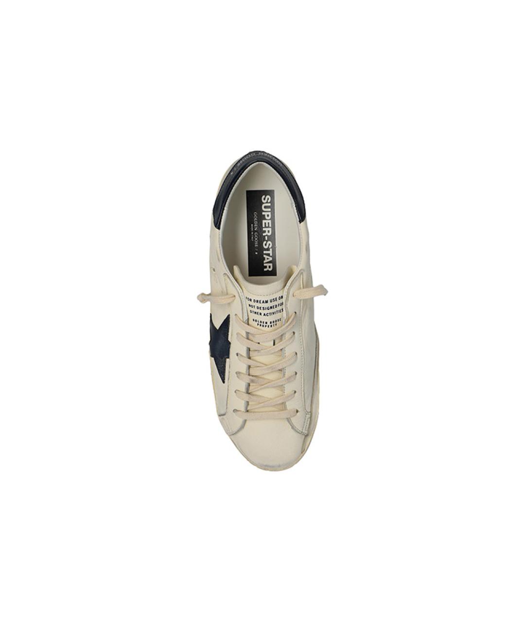 GOLDEN GOOSE DELUXE BRAND Белые кожаные низкие кроссовки / кеды, фото 5