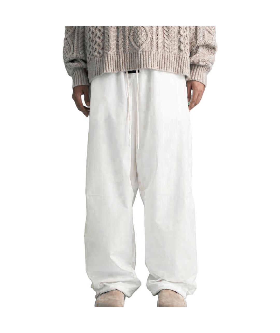 FEAR OF GOD ESSENTIALS Белые хлопковые повседневные брюки, фото 3