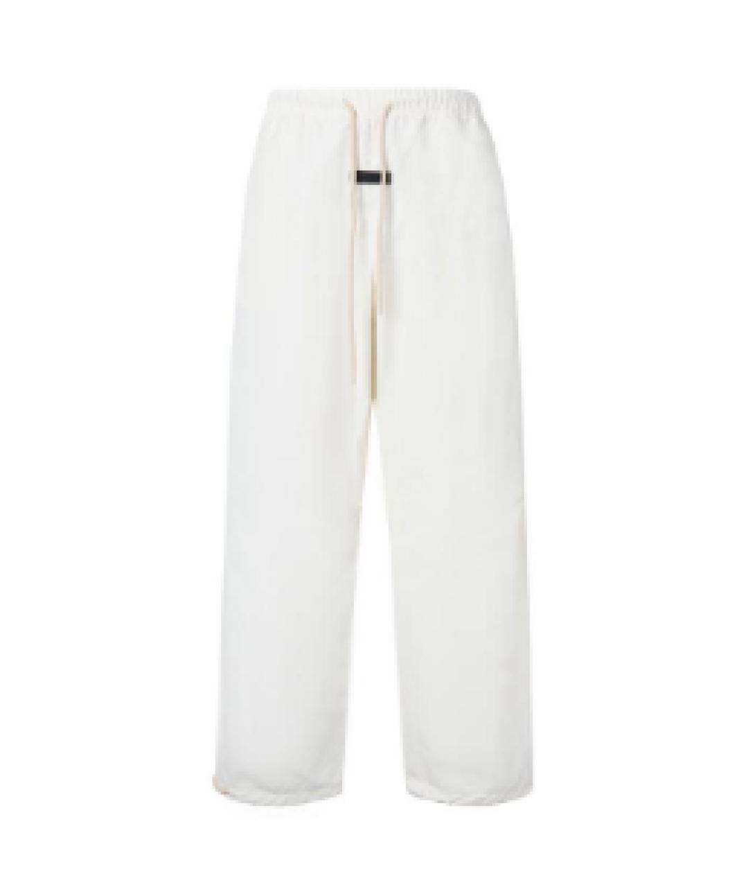 FEAR OF GOD ESSENTIALS Белые хлопковые повседневные брюки, фото 1