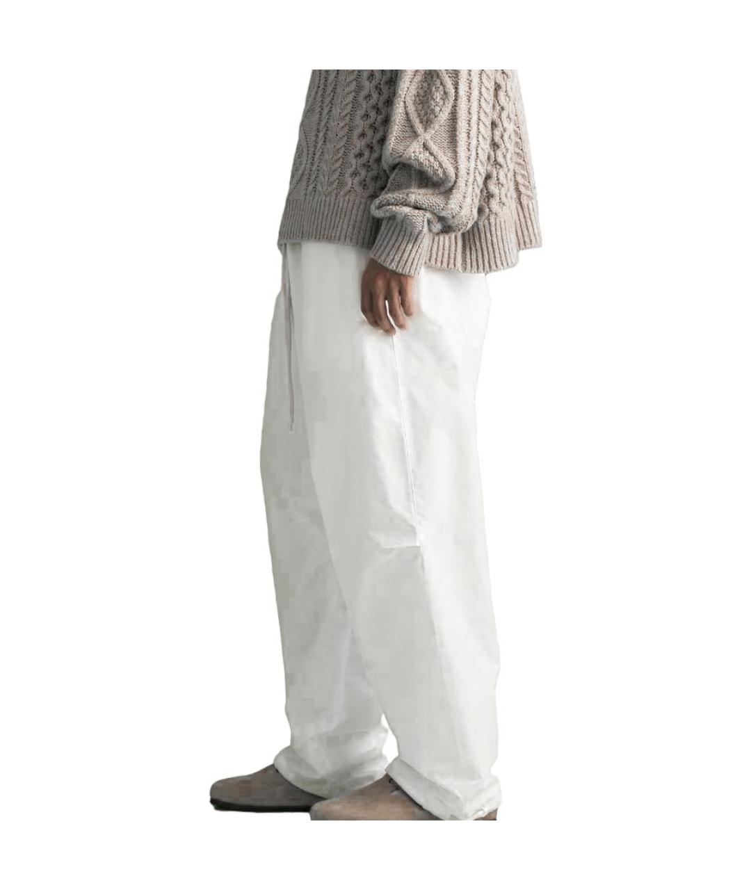 FEAR OF GOD ESSENTIALS Белые хлопковые повседневные брюки, фото 5