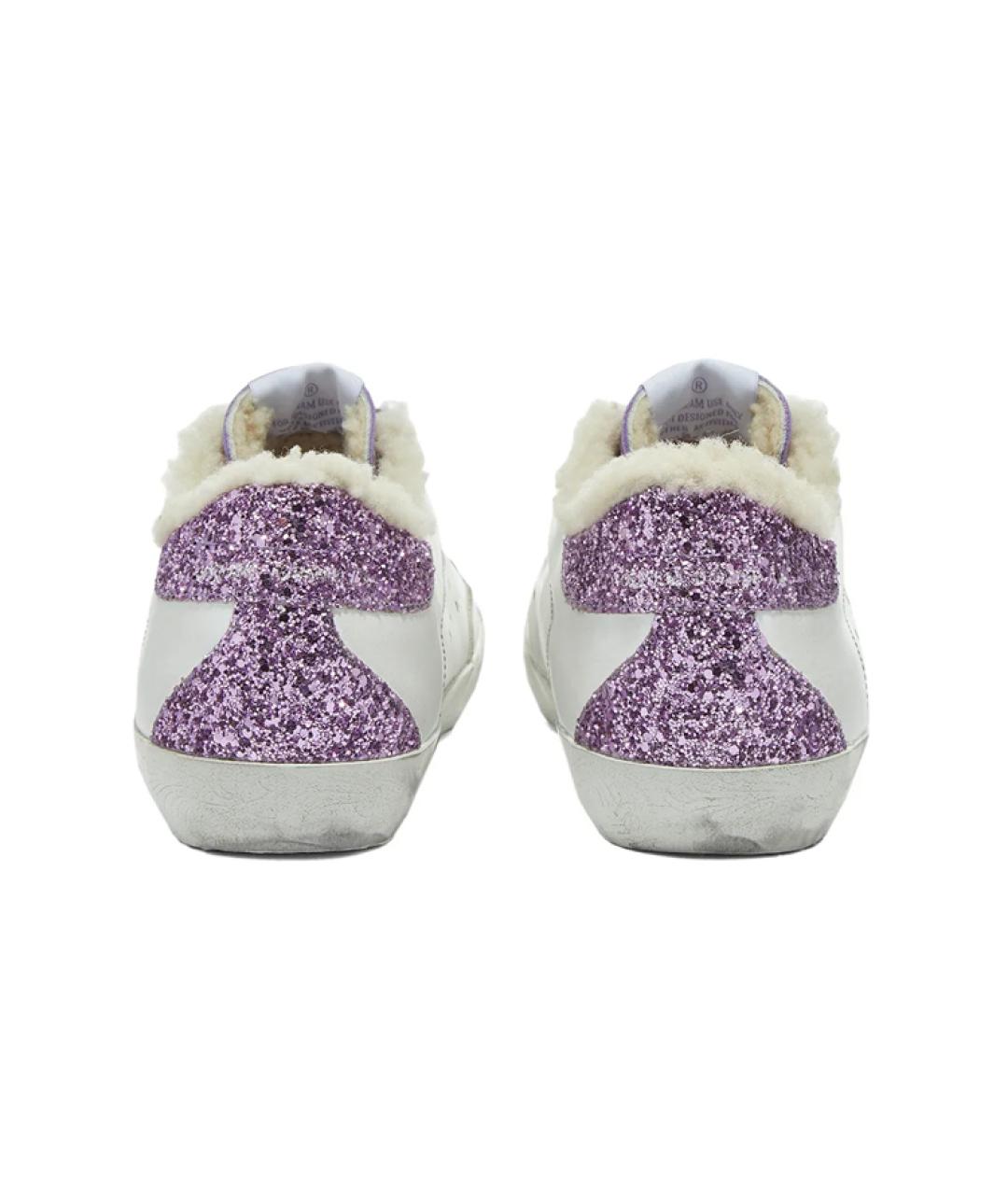 GOLDEN GOOSE DELUXE BRAND Фиолетовые кожаные кеды, фото 4