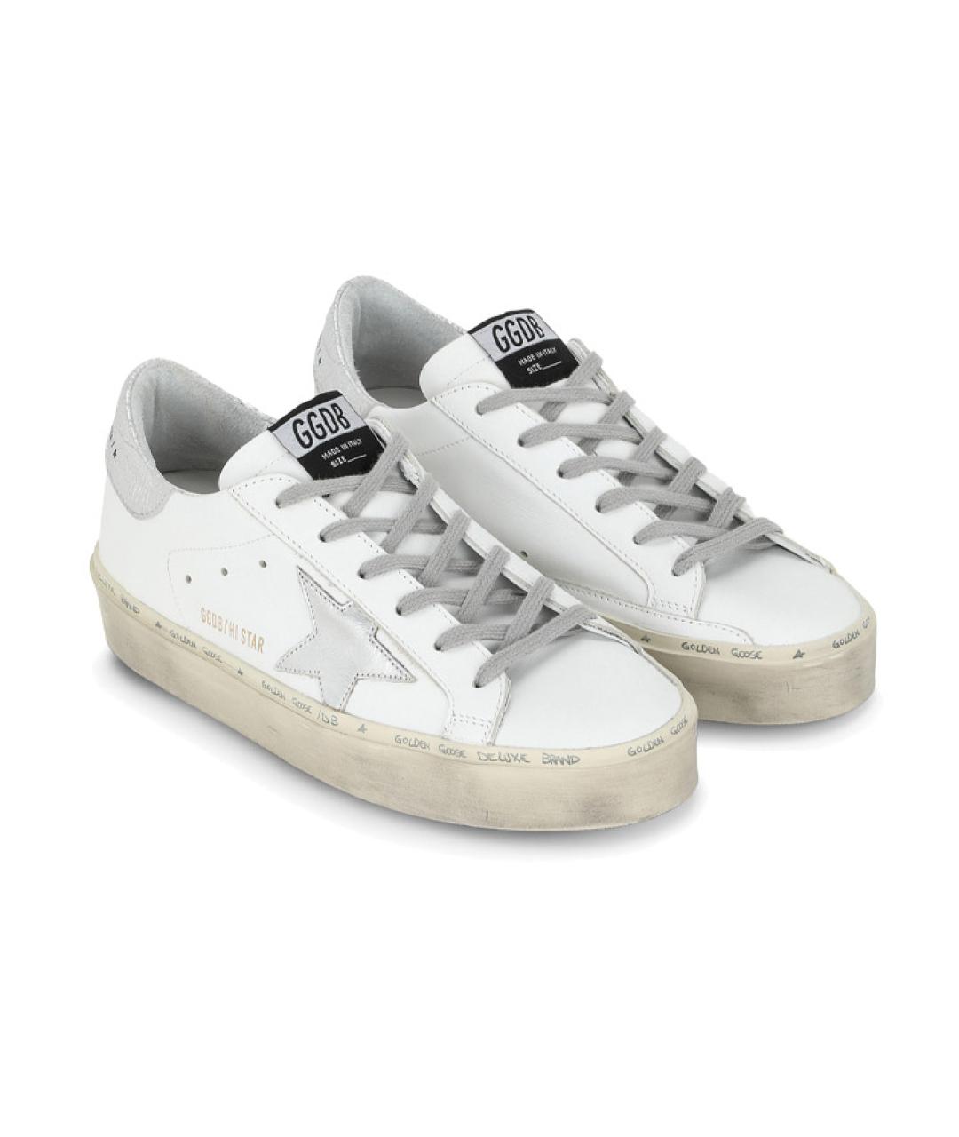 GOLDEN GOOSE DELUXE BRAND Белые кожаные кеды, фото 3