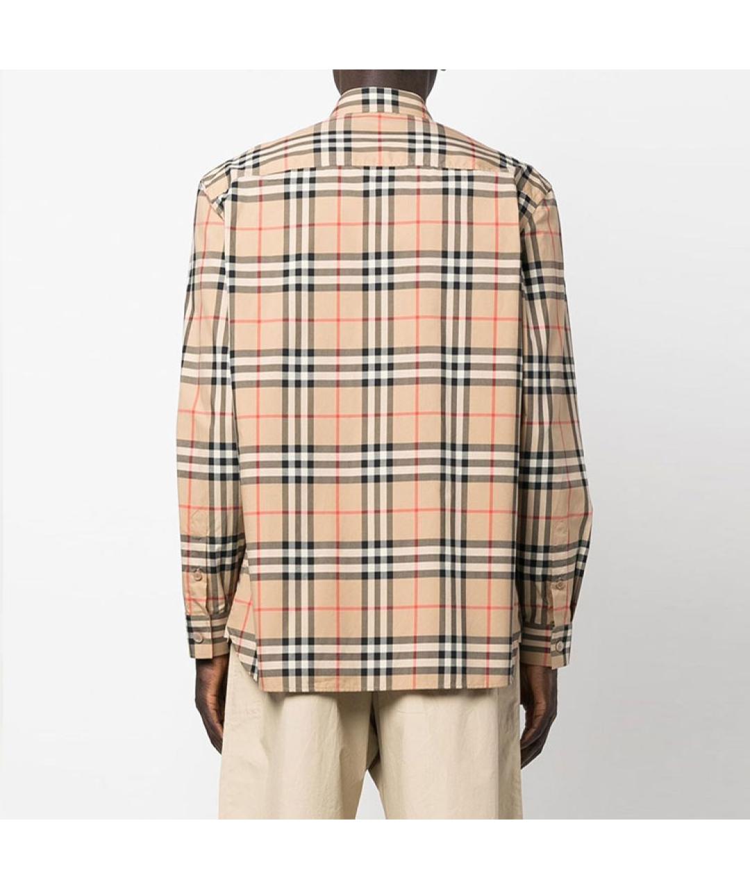 BURBERRY Бежевая хлопковая кэжуал рубашка, фото 3