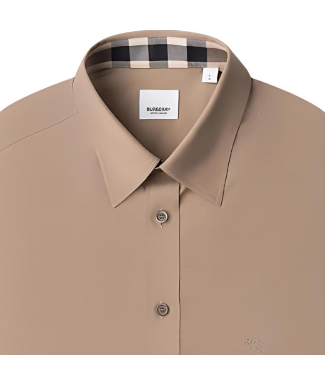 BURBERRY Хаки хлопковая кэжуал рубашка, фото 5
