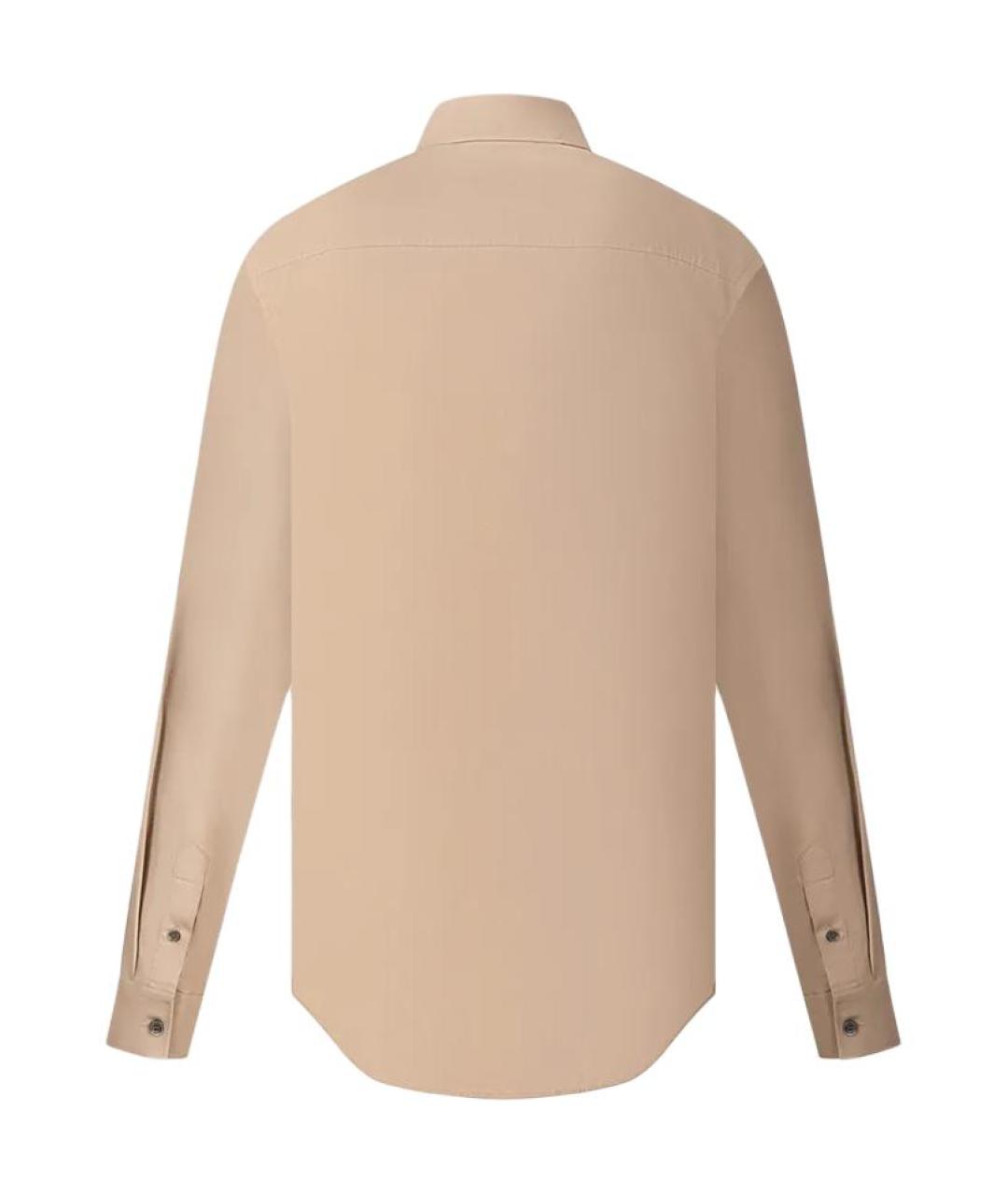 BURBERRY Хаки хлопковая кэжуал рубашка, фото 3