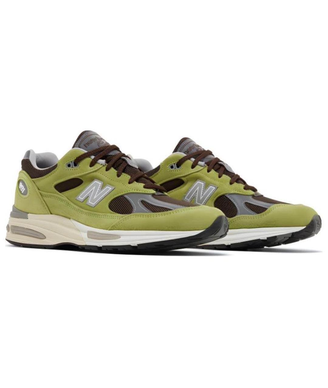 NEW BALANCE Зеленые низкие кроссовки / кеды, фото 3