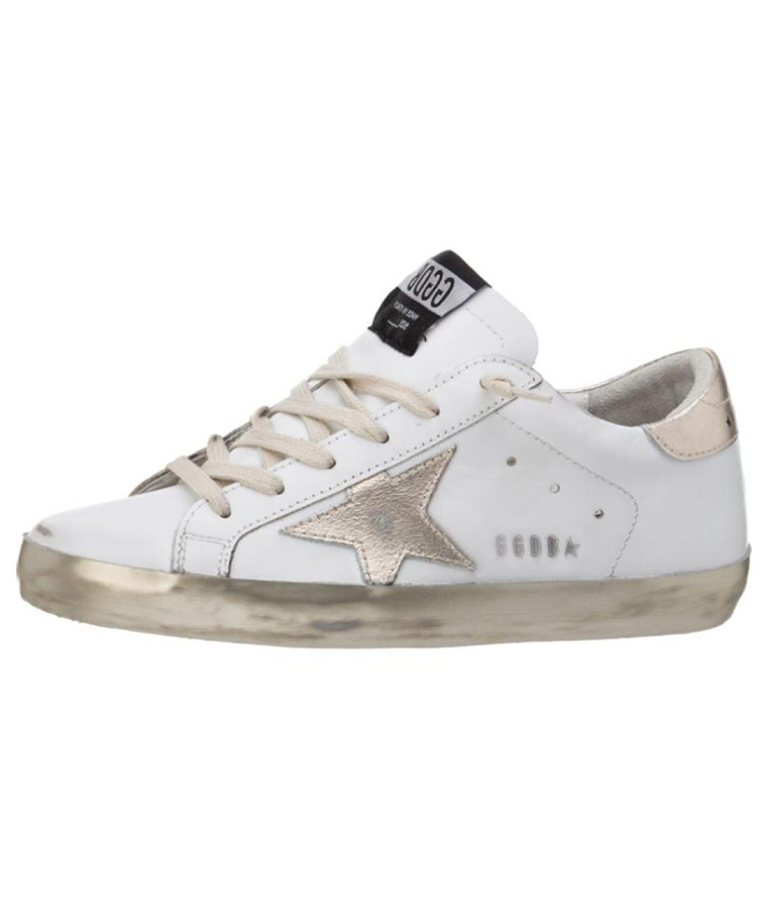 GOLDEN GOOSE DELUXE BRAND Белые кожаные кеды, фото 2
