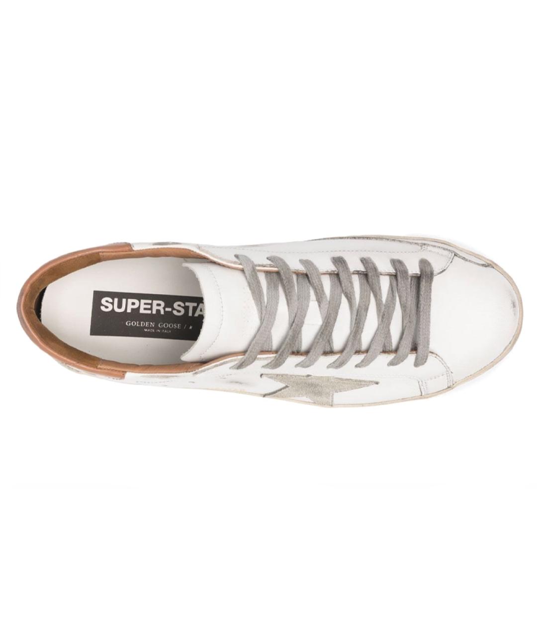 GOLDEN GOOSE DELUXE BRAND Белые кожаные низкие кроссовки / кеды, фото 4