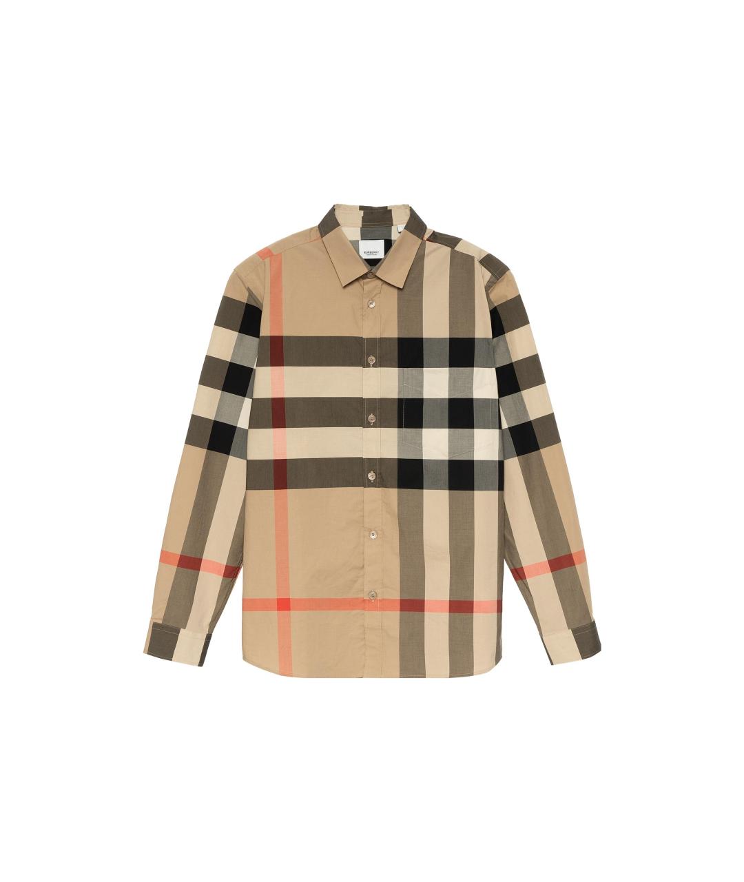 BURBERRY Хаки хлопковая кэжуал рубашка, фото 6