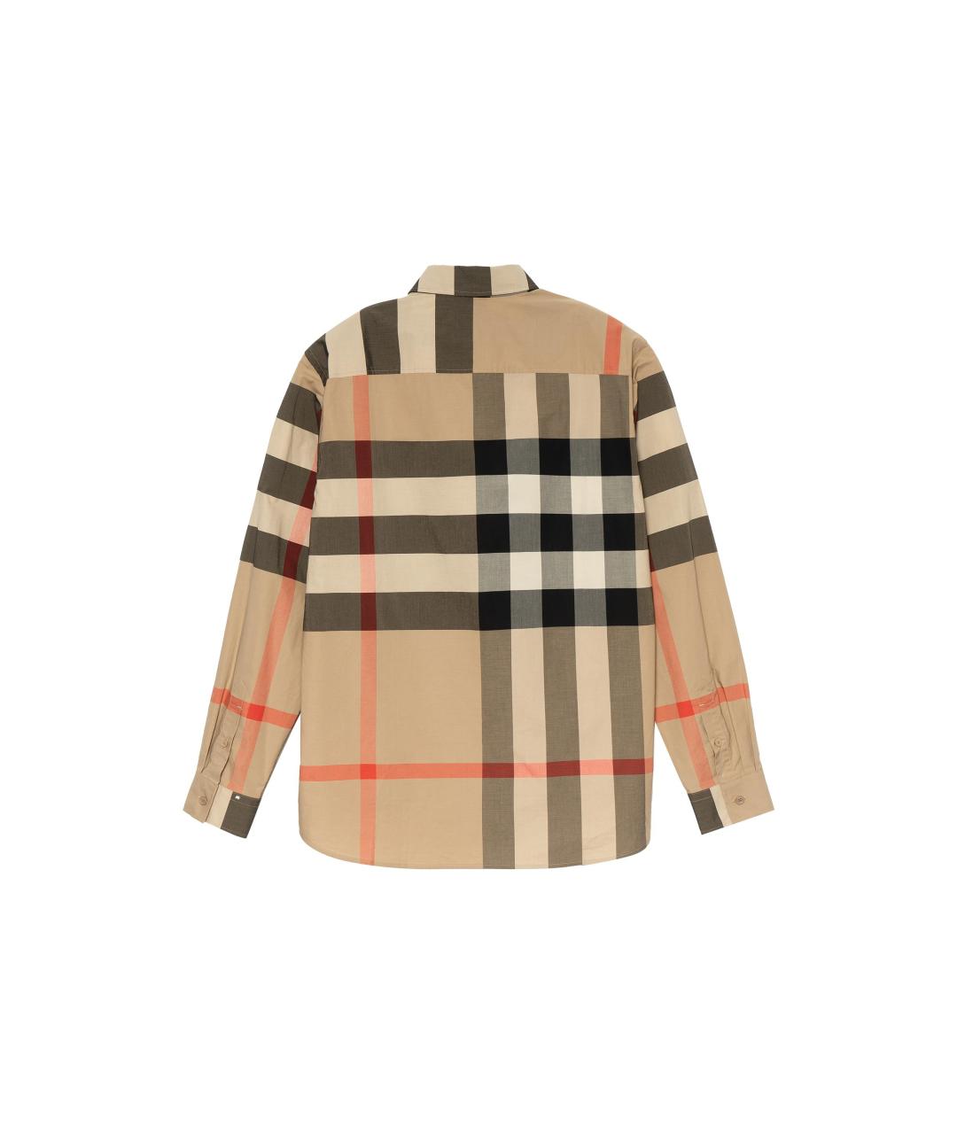 BURBERRY Хаки хлопковая кэжуал рубашка, фото 2