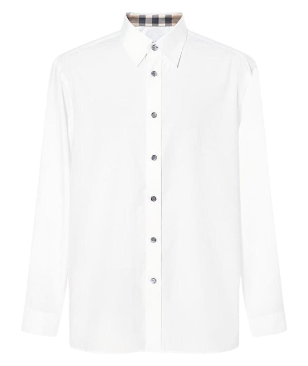 BURBERRY Белая хлопковая классическая рубашка, фото 1