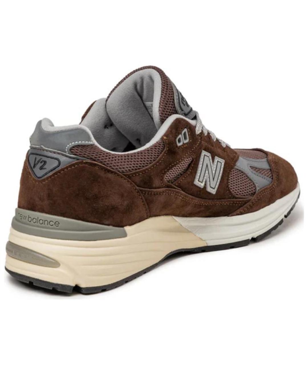 NEW BALANCE Коричневые кожаные кроссовки, фото 4