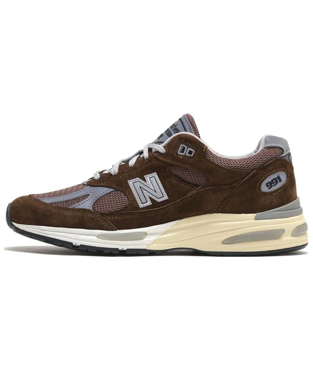 NEW BALANCE Коричневые кожаные кроссовки, фото 2