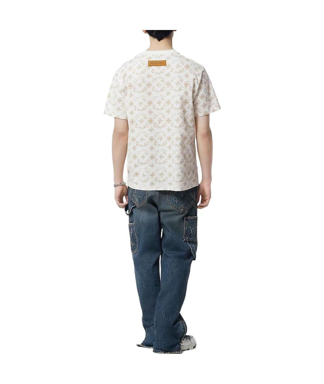 LOUIS VUITTON Бежевая футболка, фото 5