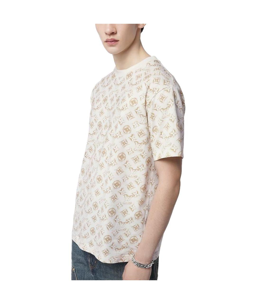 LOUIS VUITTON Бежевая футболка, фото 4