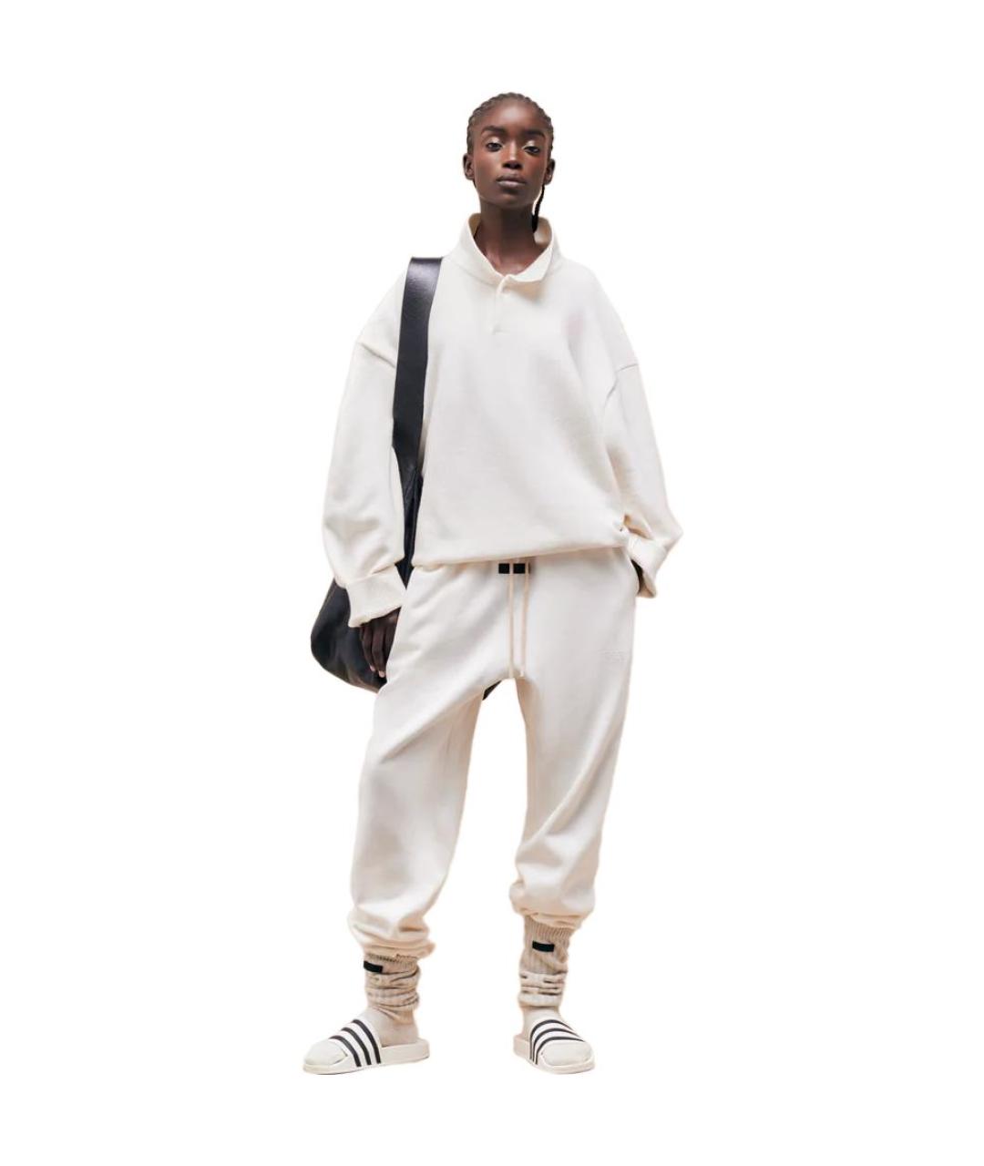 FEAR OF GOD ESSENTIALS Белые хлопковые повседневные брюки, фото 3