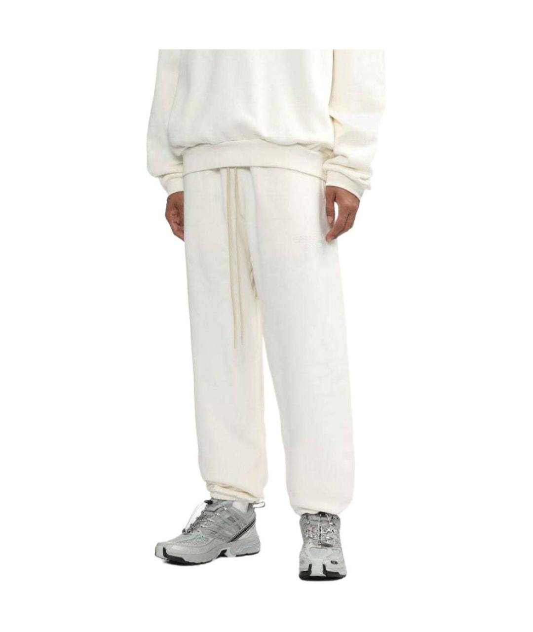 FEAR OF GOD ESSENTIALS Белые хлопковые повседневные брюки, фото 4