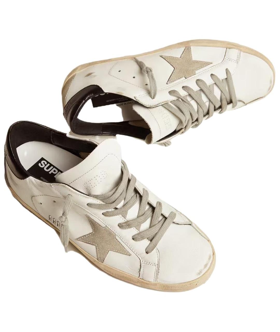 GOLDEN GOOSE DELUXE BRAND Белые кожаные кеды, фото 4