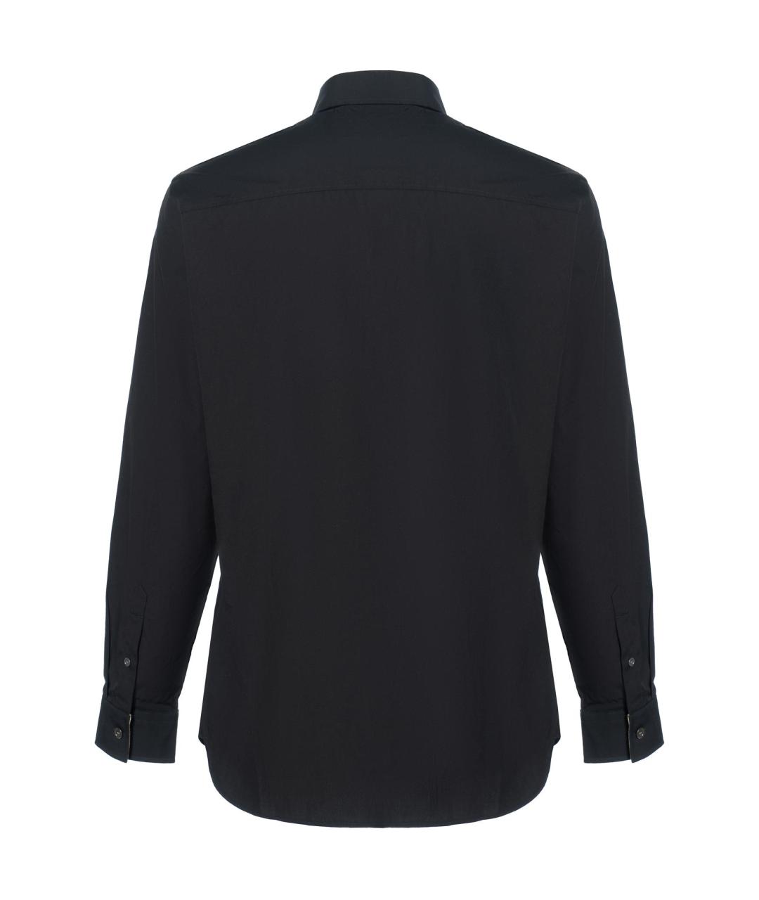 BURBERRY Черная хлопковая классическая рубашка, фото 2