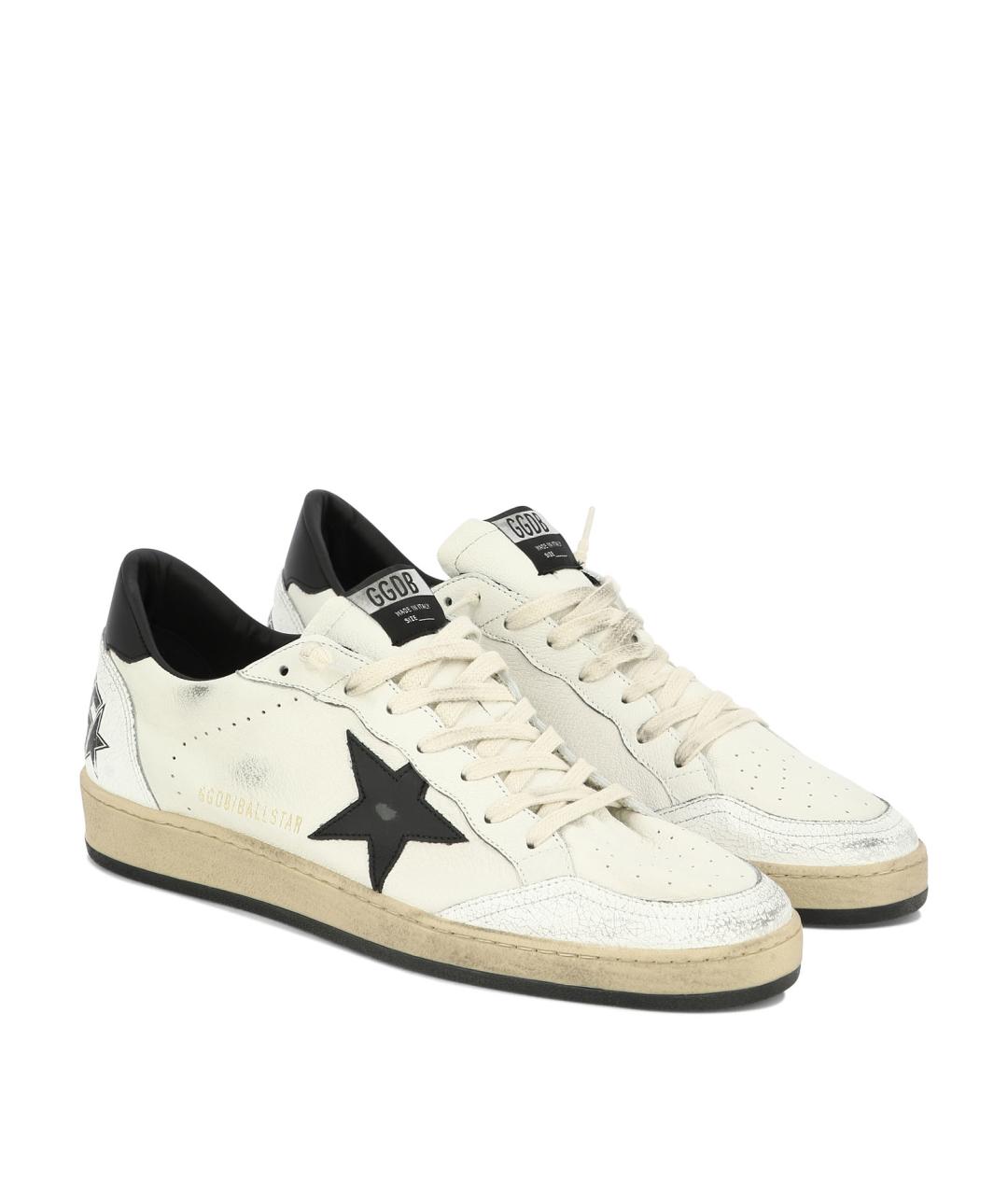 GOLDEN GOOSE DELUXE BRAND Белые кожаные низкие кроссовки / кеды, фото 2