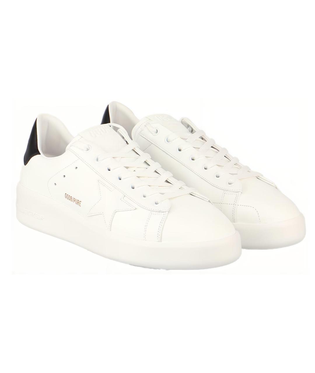 GOLDEN GOOSE DELUXE BRAND Белые кожаные низкие кроссовки / кеды, фото 3