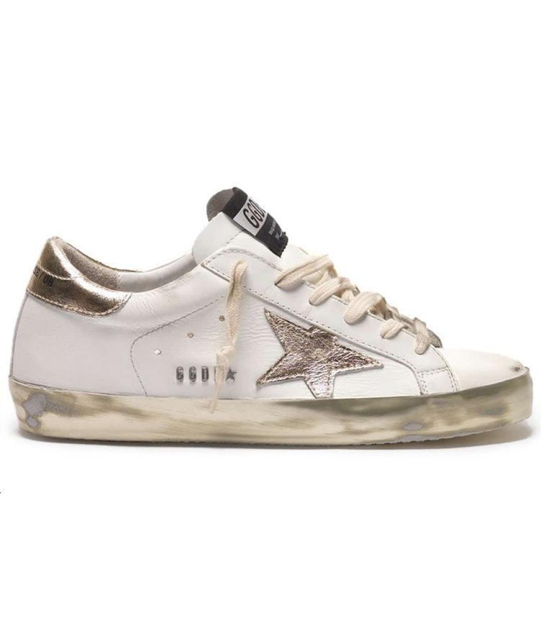 GOLDEN GOOSE DELUXE BRAND Белые кожаные кеды, фото 1
