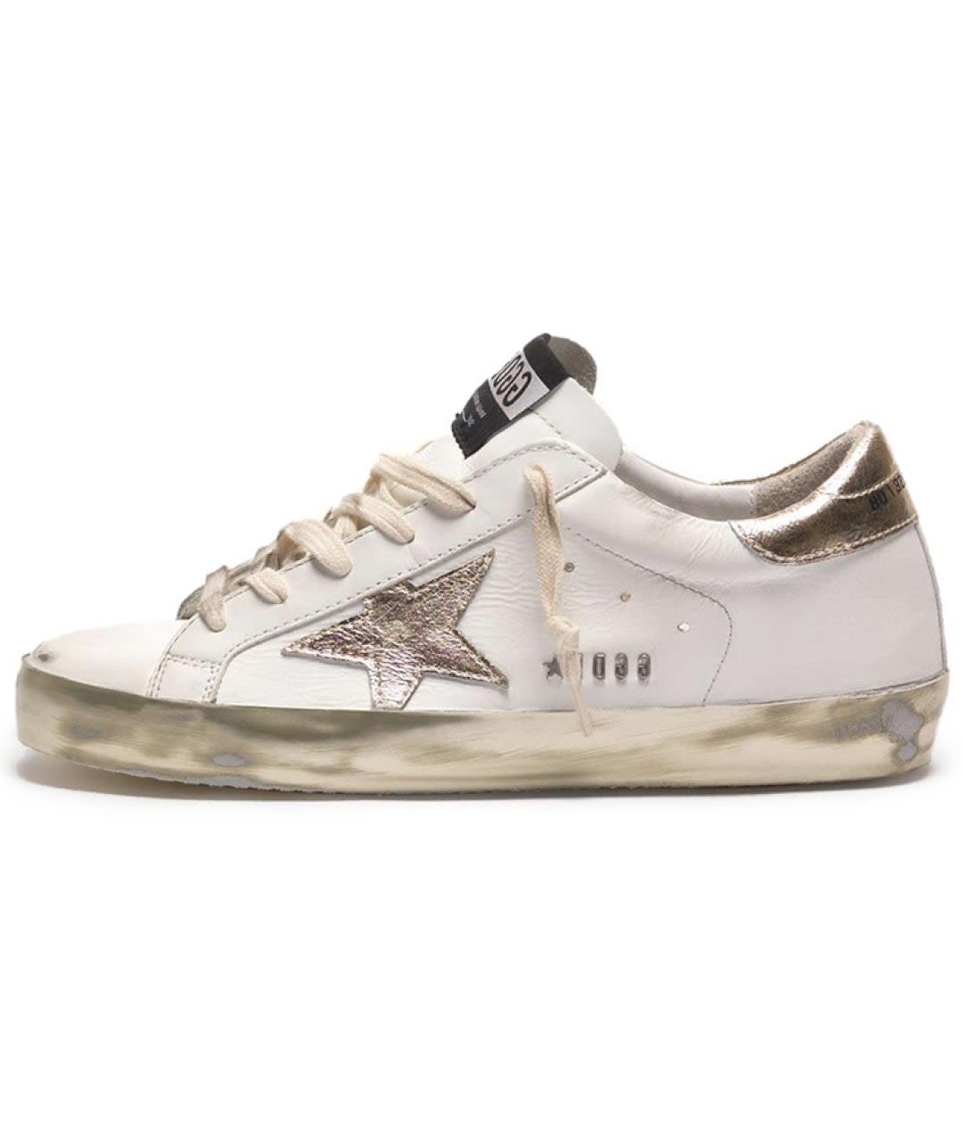 GOLDEN GOOSE DELUXE BRAND Белые кожаные кеды, фото 2
