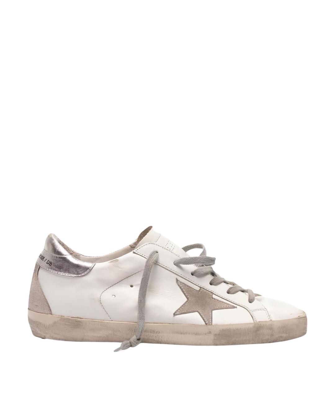 GOLDEN GOOSE DELUXE BRAND Серые кожаные кеды, фото 1