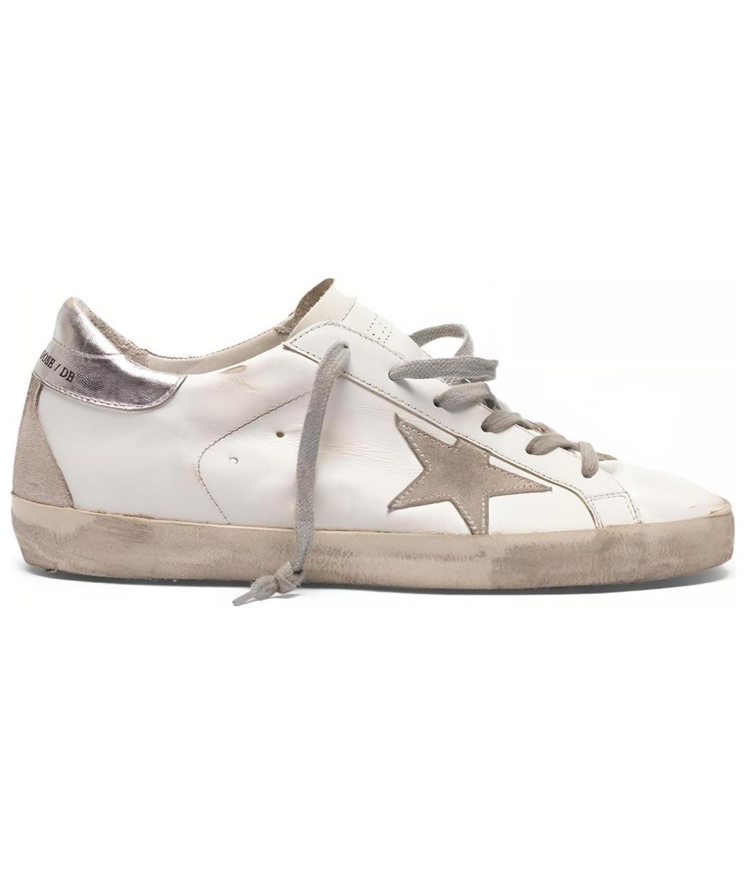 GOLDEN GOOSE DELUXE BRAND Серые кожаные кеды, фото 1