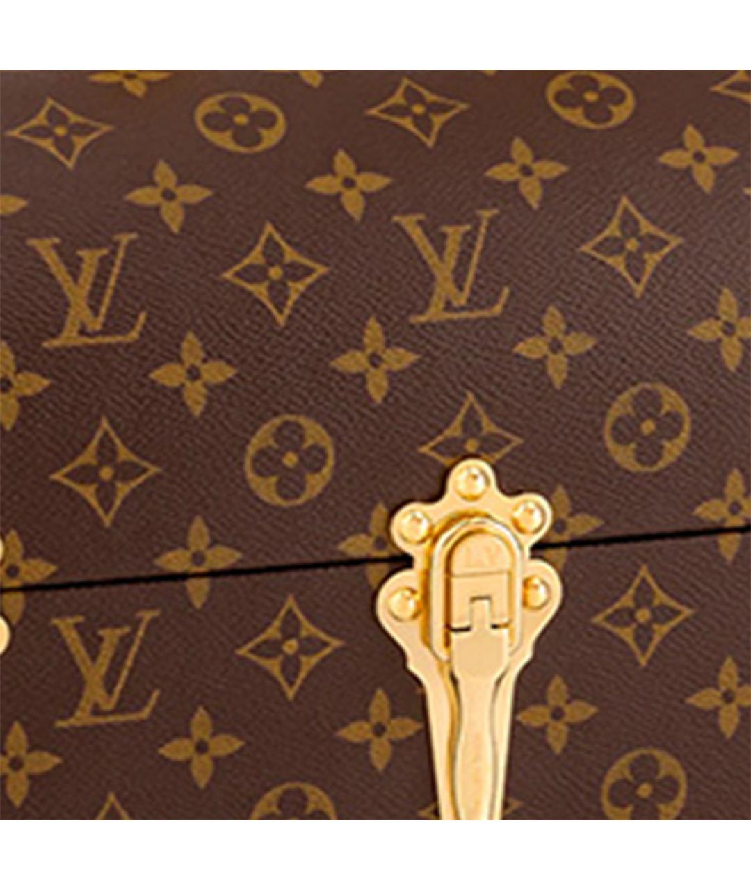 LOUIS VUITTON Коричневая косметичка, фото 4