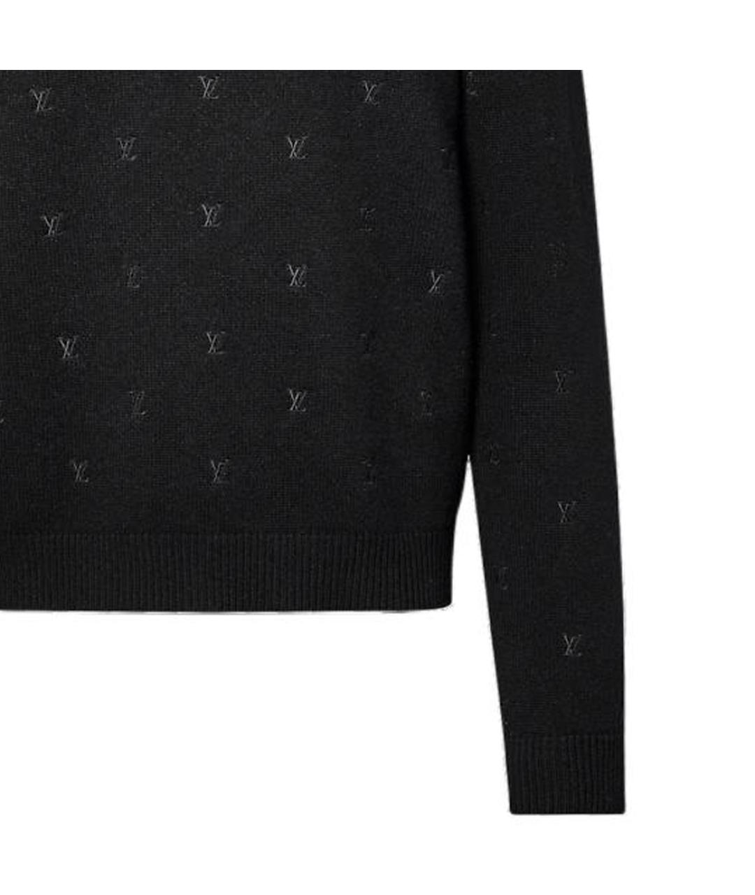 LOUIS VUITTON Черный кашемировый джемпер / свитер, фото 4