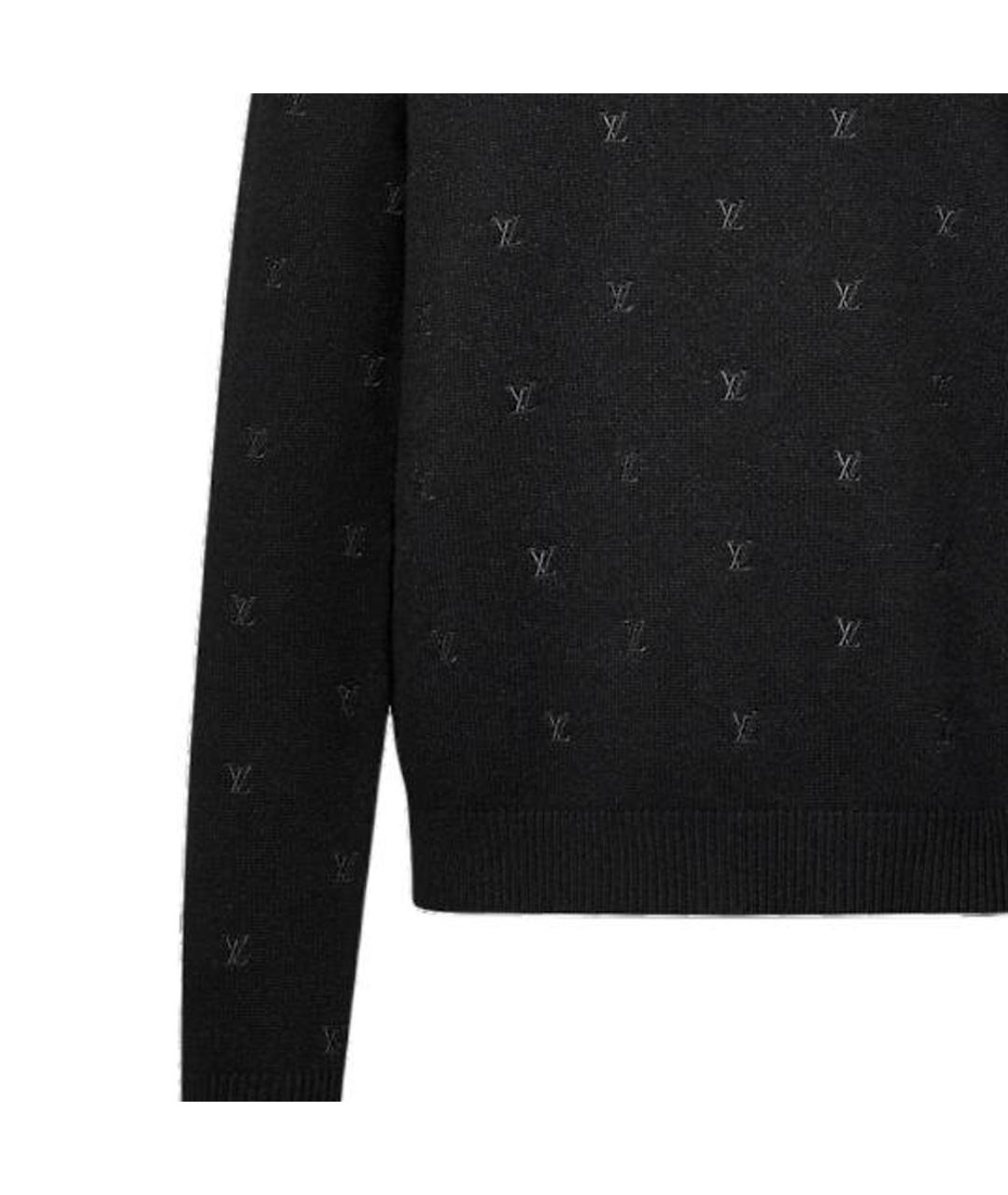 LOUIS VUITTON Черный кашемировый джемпер / свитер, фото 3