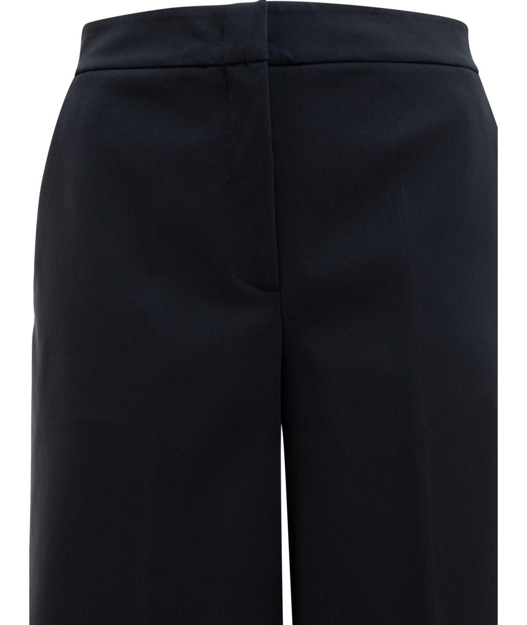 MAX MARA Черные хлопковые прямые брюки, фото 3