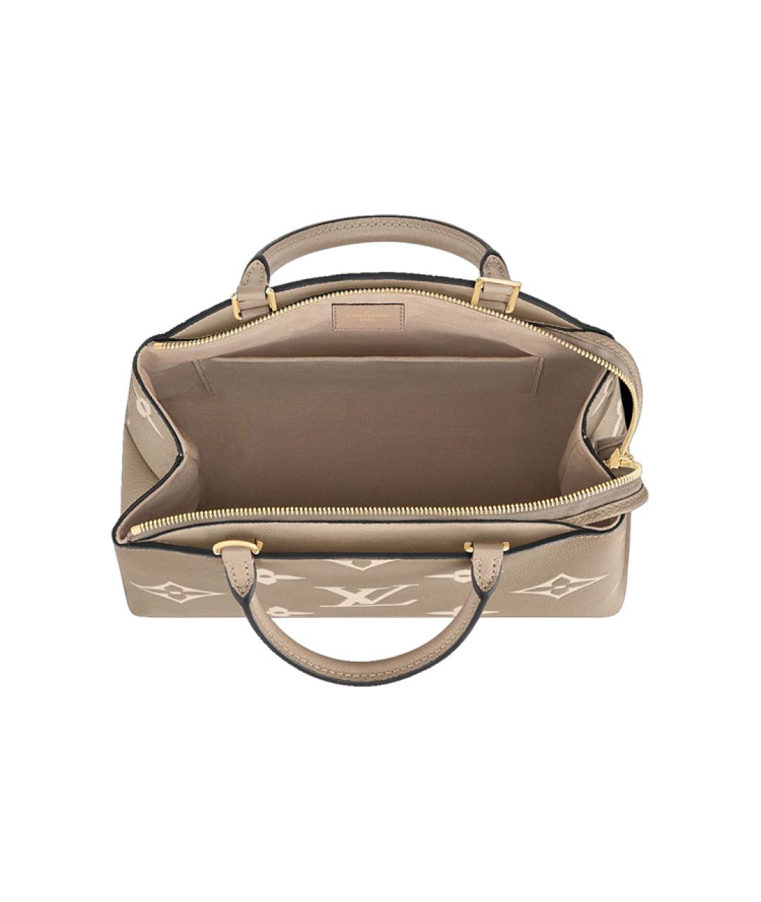 LOUIS VUITTON Бежевая кожаная сумка с короткими ручками, фото 4
