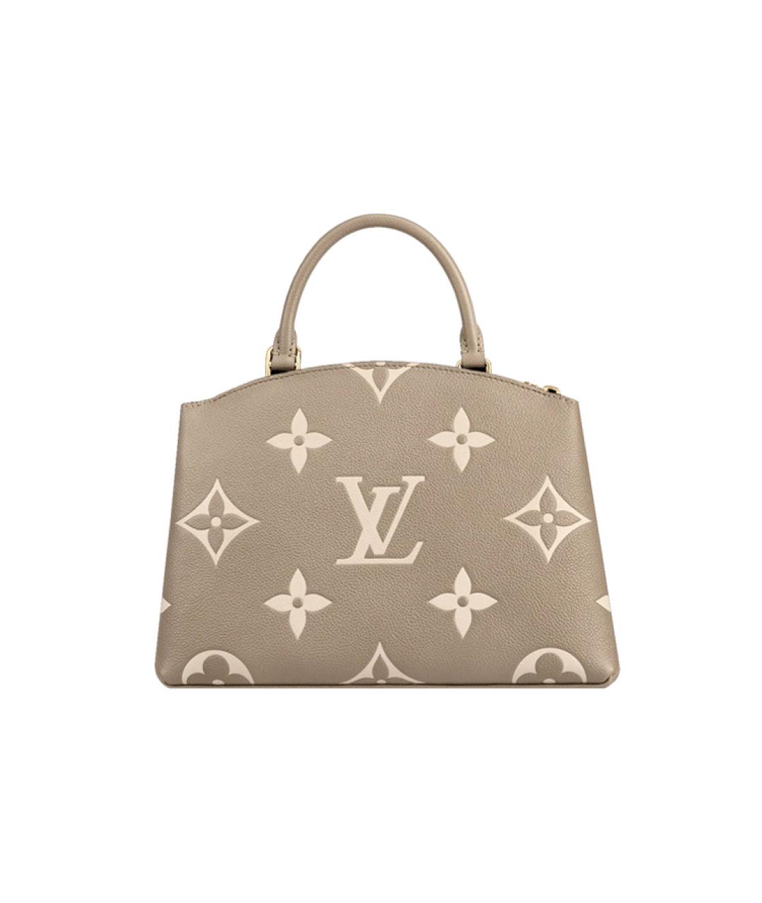 LOUIS VUITTON Бежевая кожаная сумка с короткими ручками, фото 2