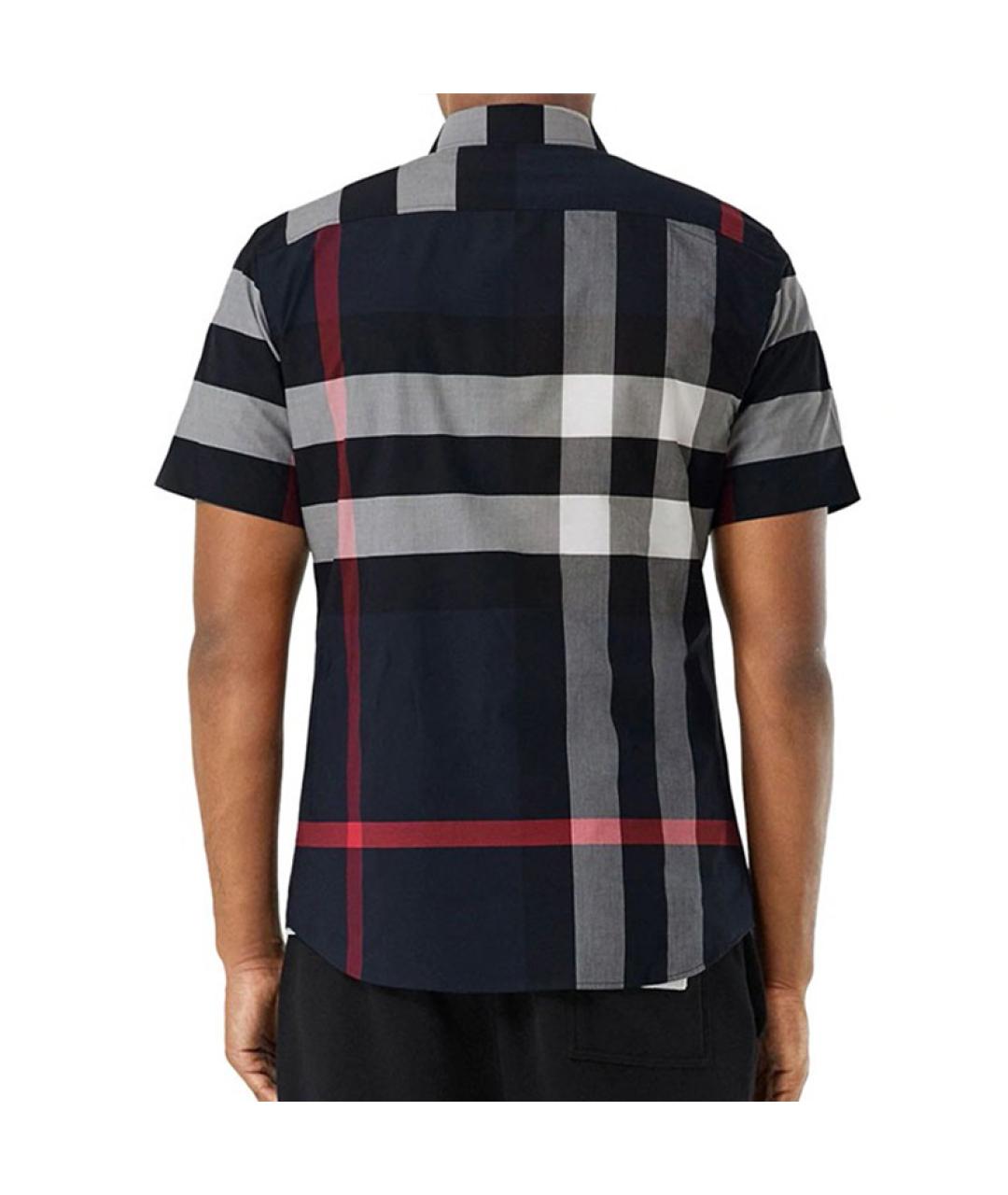 BURBERRY Синяя хлопковая кэжуал рубашка, фото 3