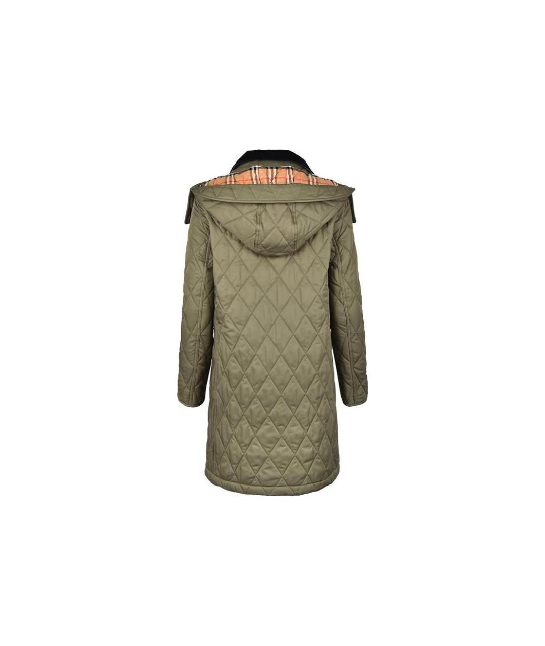 BURBERRY Зеленое пальто, фото 2