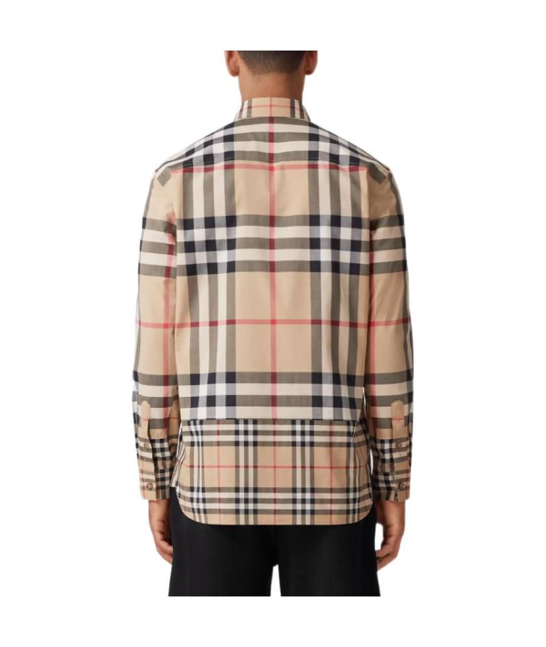 BURBERRY Бежевая хлопковая кэжуал рубашка, фото 3