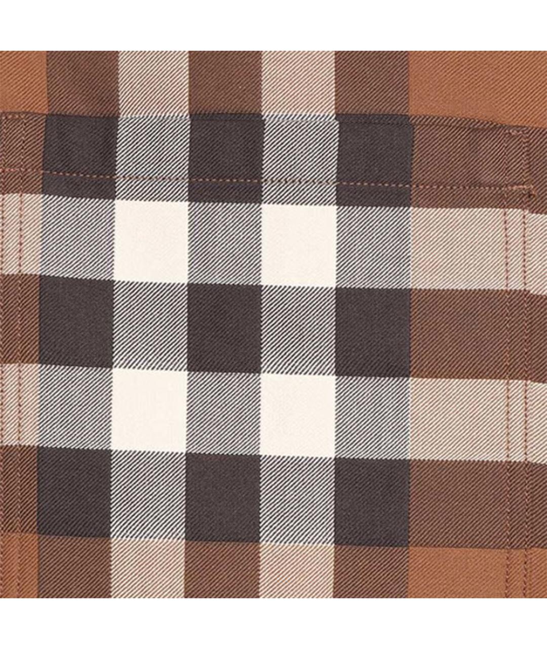 BURBERRY Коричневая хлопковая кэжуал рубашка, фото 3