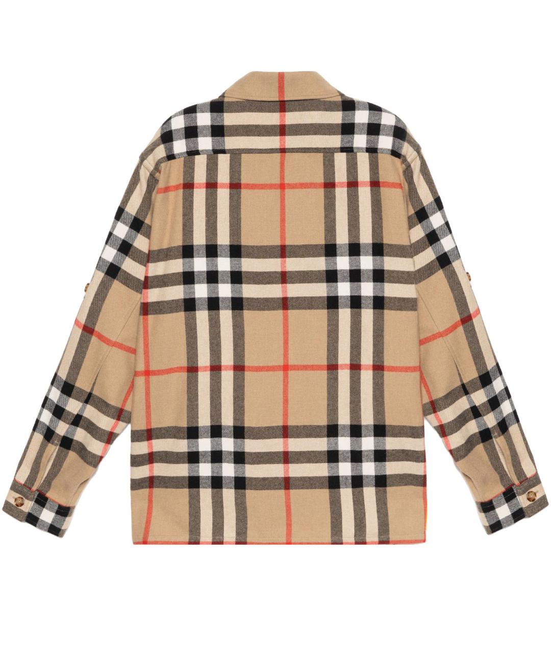 BURBERRY Бежевая хлопковая кэжуал рубашка, фото 2