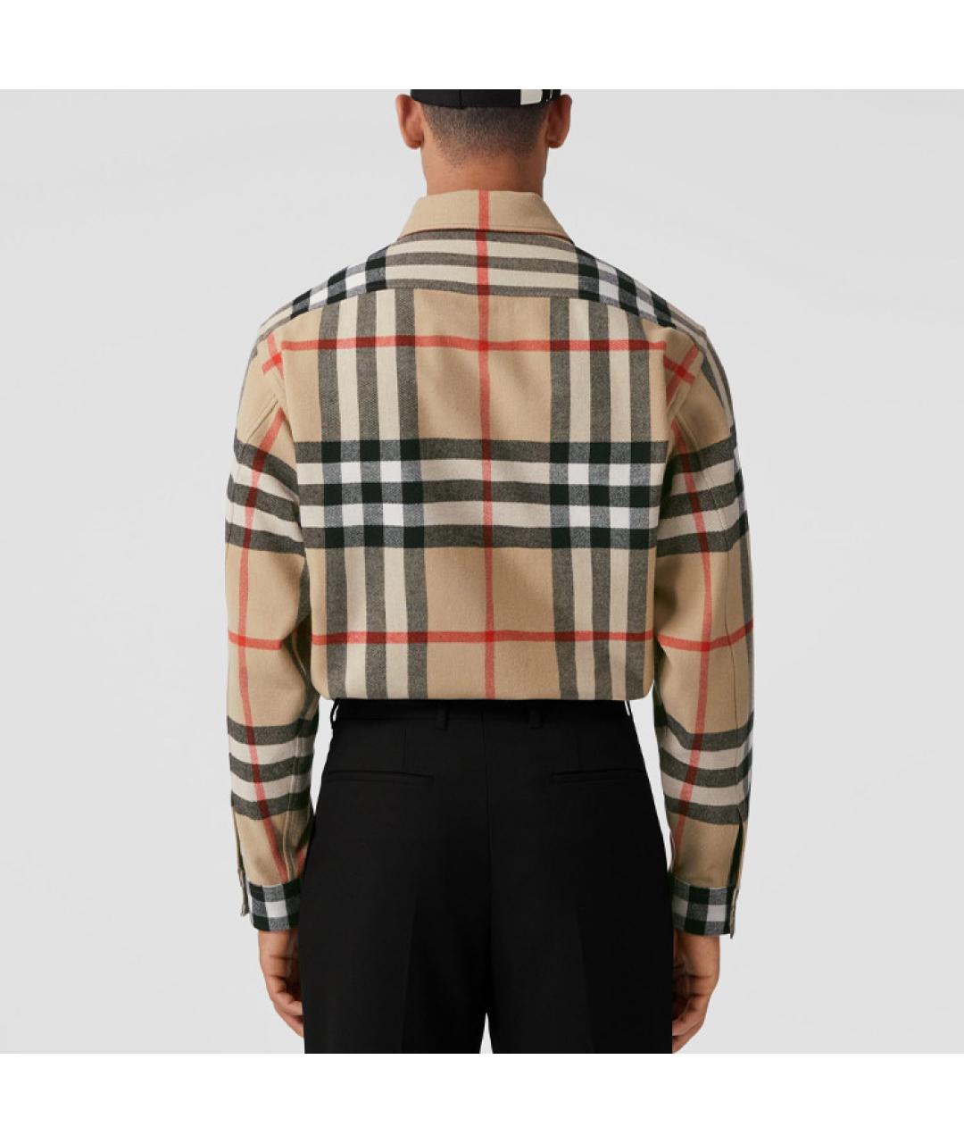 BURBERRY Бежевая хлопковая кэжуал рубашка, фото 4
