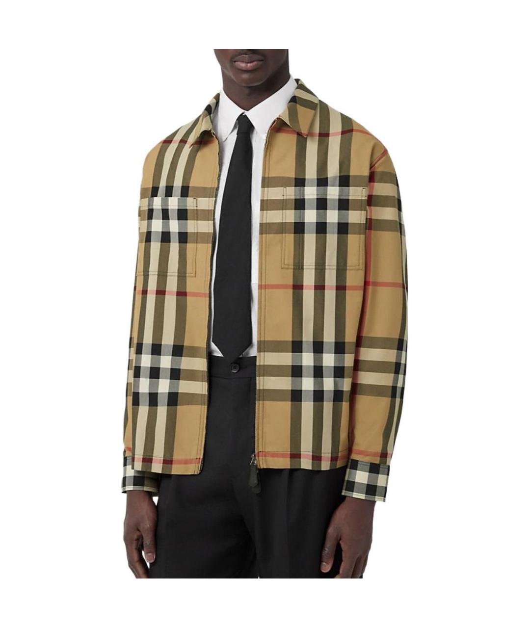 BURBERRY Бежевая полиамидовая куртка, фото 5