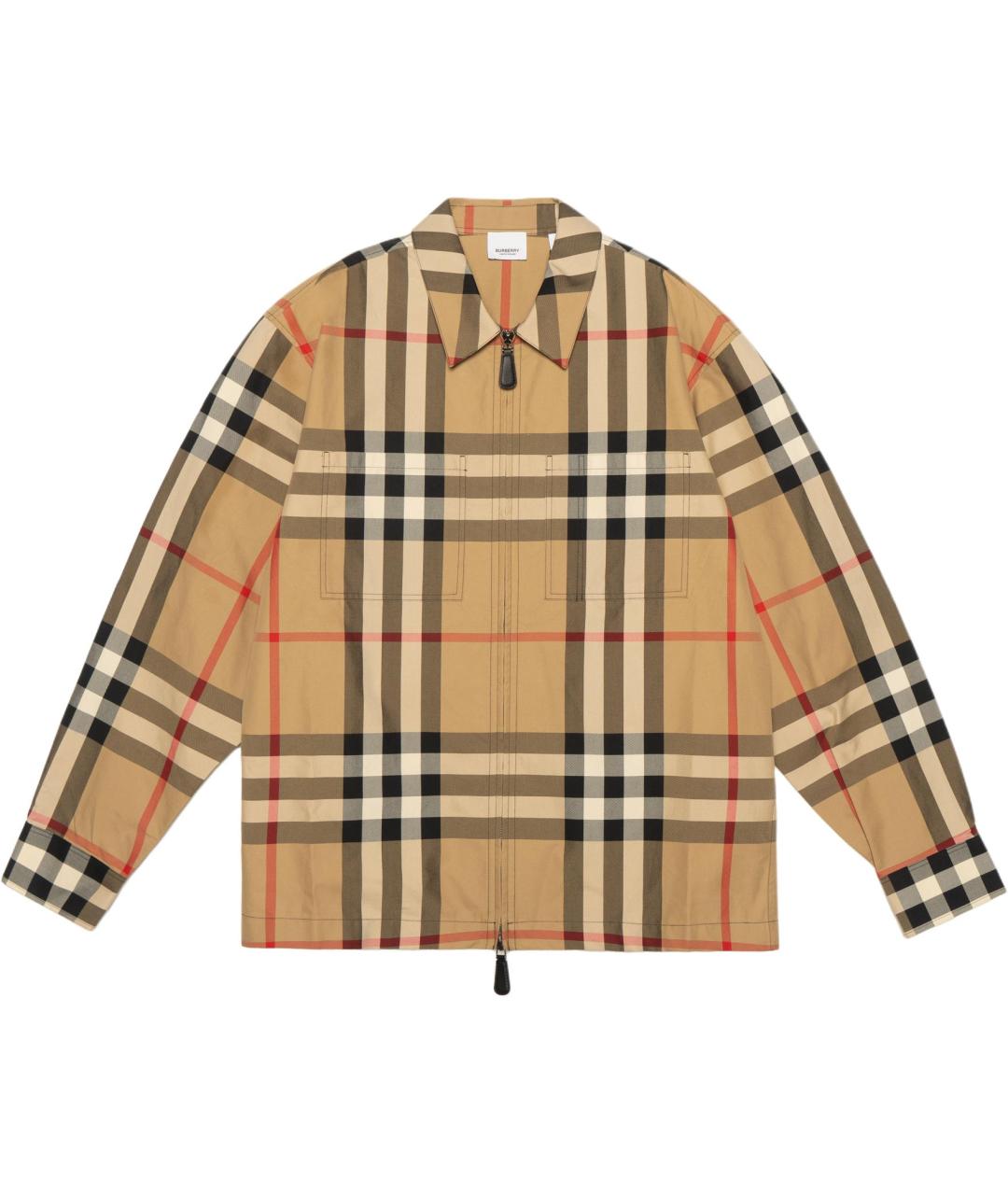 BURBERRY Бежевая полиамидовая куртка, фото 1