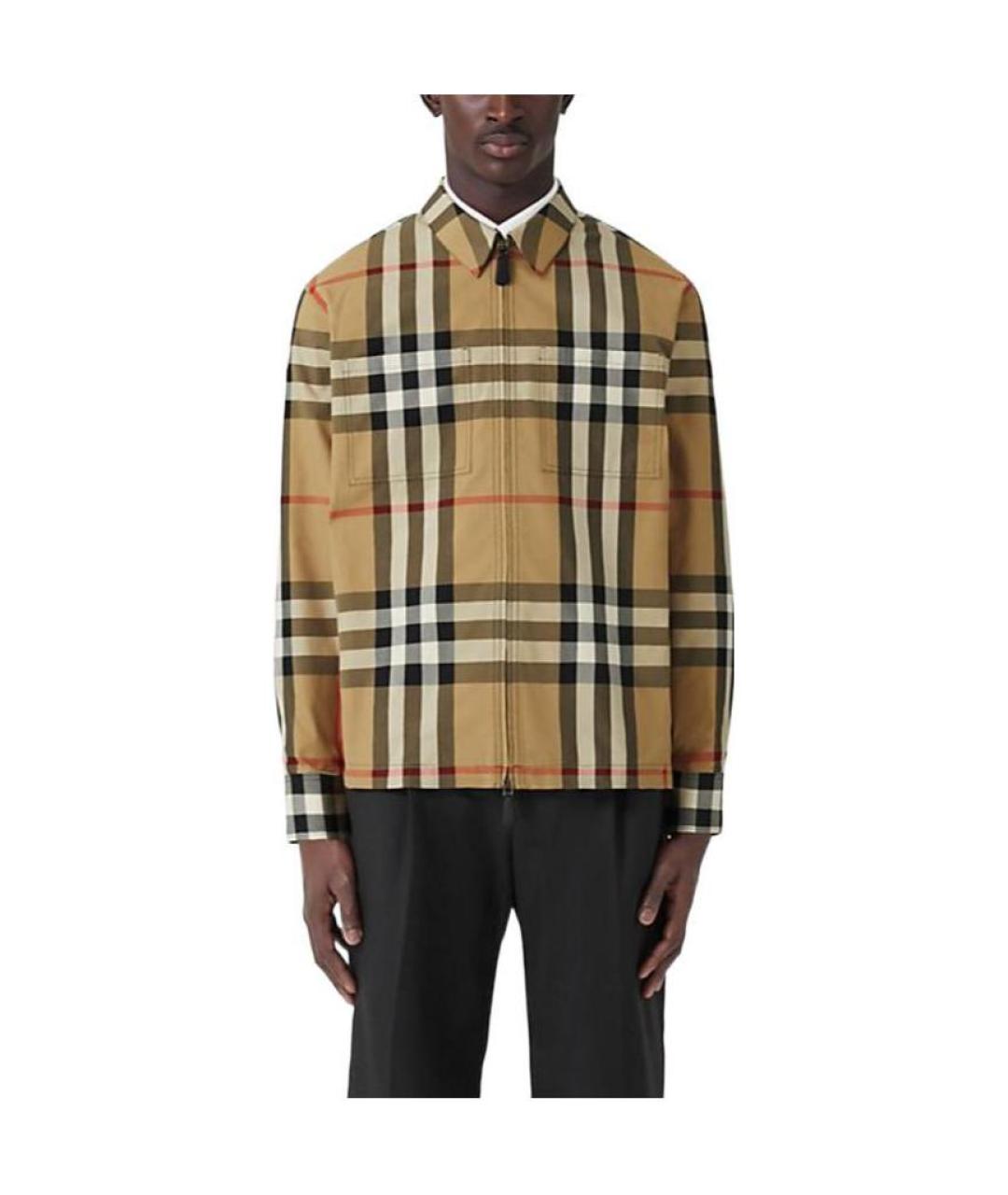 BURBERRY Бежевая полиамидовая куртка, фото 3